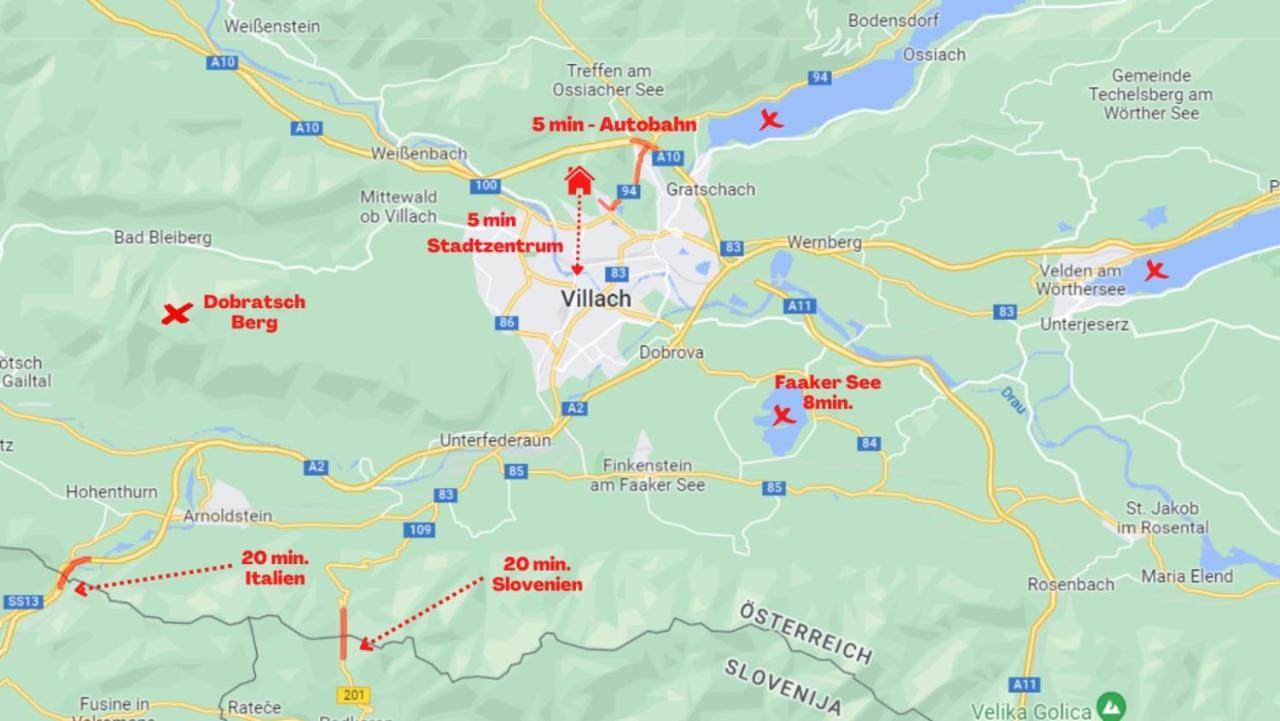 Apartament Panoramablick Exklusiv Villach Zewnętrze zdjęcie
